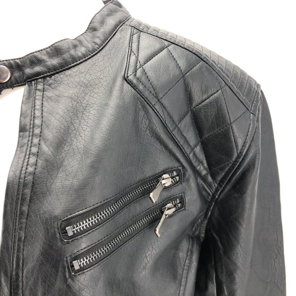 Yoki Other - NWT Mens Faux Leather Yoki Moto Bomber Jacket Zippers